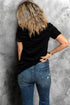 Black Come On Baby Leopard Graphic T Shirt